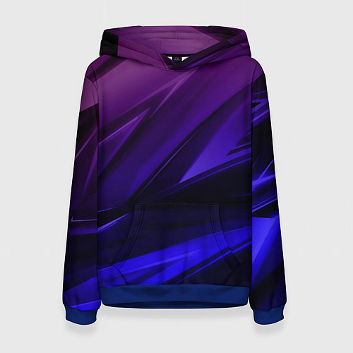 Женская толстовка Абстракция из градиента и линий / 3D-Синий – фото 1