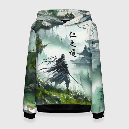 Женская толстовка Samurai - ghost of Tsushima / 3D-Черный – фото 1