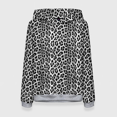 Женская толстовка Черно-белая шкура леопарда / 3D-Меланж – фото 1
