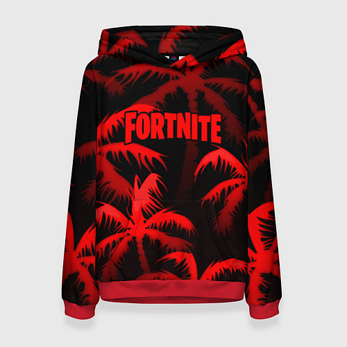 Женская толстовка Fortnite tropic red / 3D-Красный – фото 1