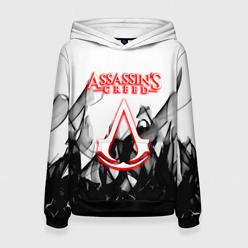 Женская толстовка Assassins Creed огненное лого гейм / 3D-Черный – фото 1