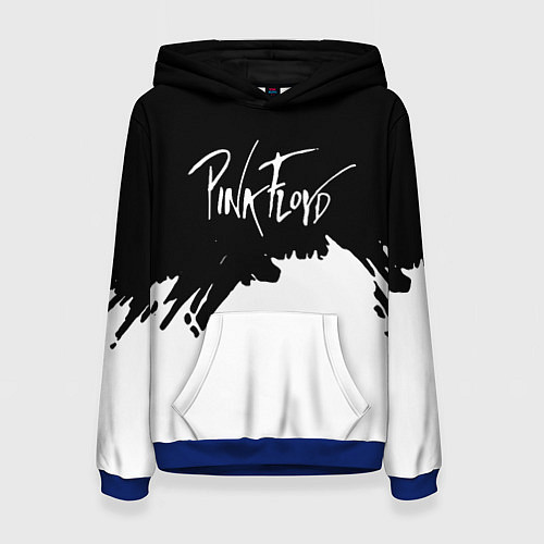 Женская толстовка Pink Floyd белые краски / 3D-Синий – фото 1