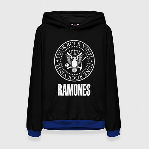 Женская толстовка Ramones rock logo / 3D-Синий – фото 1