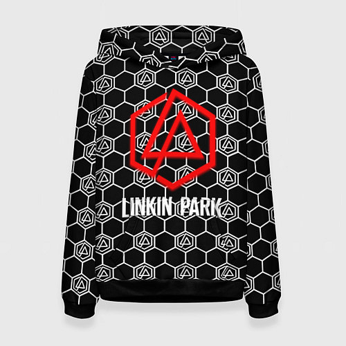 Женская толстовка Linkin park logo pattern / 3D-Черный – фото 1