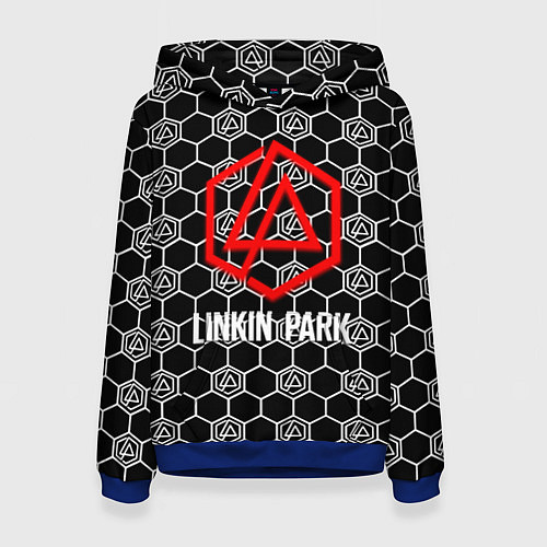 Женская толстовка Linkin park logo pattern / 3D-Синий – фото 1