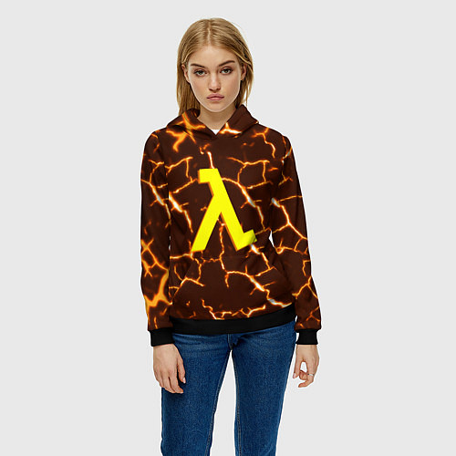 Женская толстовка Half life разломы блэк меса / 3D-Черный – фото 3