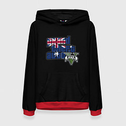 Толстовка-худи женская GTA 5 London, цвет: 3D-красный