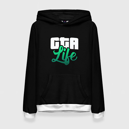 Женская толстовка GTA life logo / 3D-Белый – фото 1