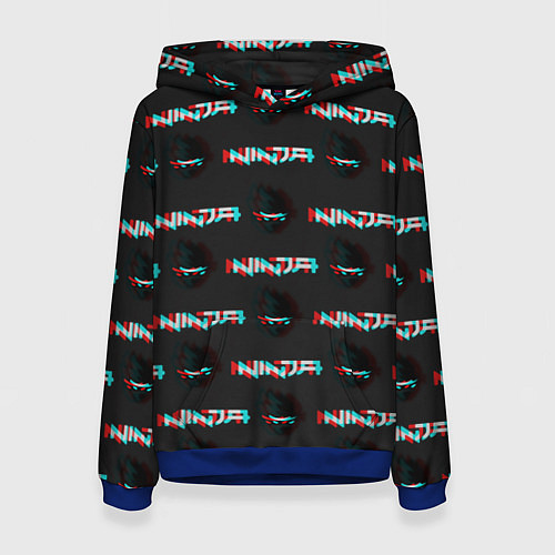 Женская толстовка Ninja team fortnite bloger / 3D-Синий – фото 1