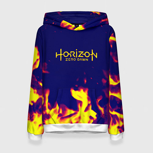 Женская толстовка Horizon zero dawn flame yellow / 3D-Белый – фото 1