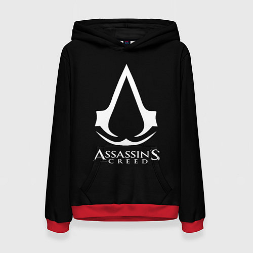 Женская толстовка Assassins Creed logo game / 3D-Красный – фото 1