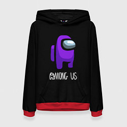 Толстовка-худи женская Among us фиолетовый, цвет: 3D-красный