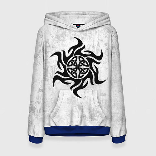 Женская толстовка Оберег воина в символьном солнце / 3D-Синий – фото 1
