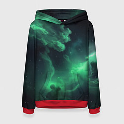 Женская толстовка Зелёная космическая туманность