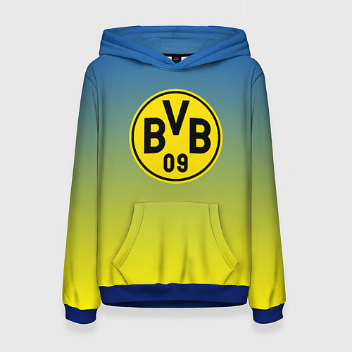 Женская толстовка Borussia gradient / 3D-Синий – фото 1
