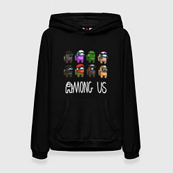Толстовка-худи женская Among us game, цвет: 3D-черный