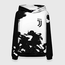 Толстовка-худи женская Juventus smoke black fire, цвет: 3D-черный