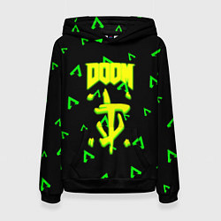 Женская толстовка Doom лого кислота