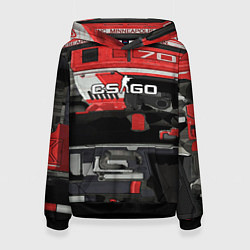 Толстовка-худи женская СS deagle aggressor, цвет: 3D-черный