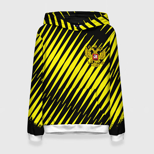 Женская толстовка Герб РФ абстракция / 3D-Белый – фото 1