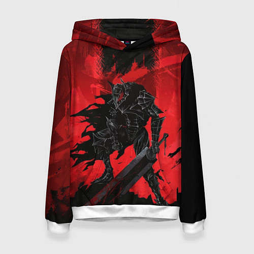 Женская толстовка Берсерк Гатс в броне скелета / 3D-Белый – фото 1