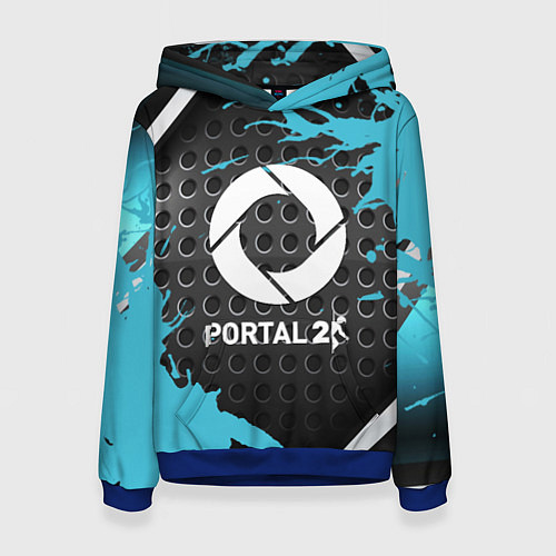 Женская толстовка Portal game краски / 3D-Синий – фото 1