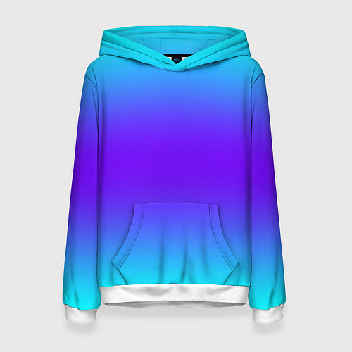 Женская толстовка Неоновый градиент текстура / 3D-Белый – фото 1