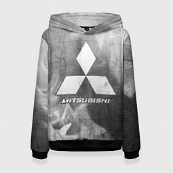 Толстовка-худи женская Mitsubishi - grey gradient, цвет: 3D-черный