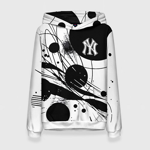 Женская толстовка New York Yankees baseball team - abstraction / 3D-Белый – фото 1