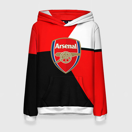 Женская толстовка Арсенал лого геометрия / 3D-Белый – фото 1