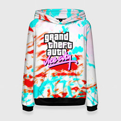 Толстовка-худи женская GTA vice city clors, цвет: 3D-черный