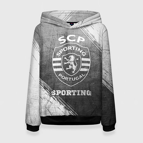 Женская толстовка Sporting - grey gradient / 3D-Черный – фото 1