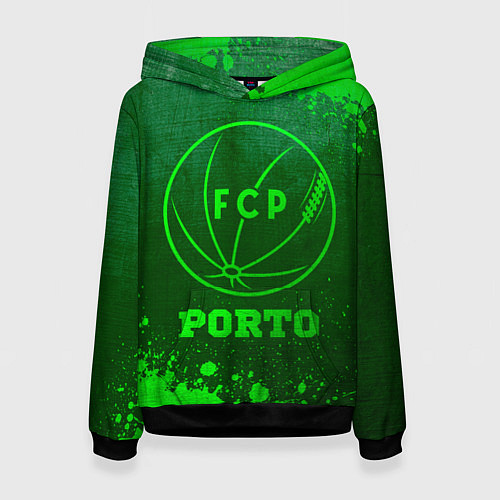 Женская толстовка Porto - green gradient / 3D-Черный – фото 1