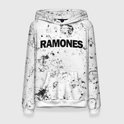 Толстовка-худи женская Ramones dirty ice, цвет: 3D-белый