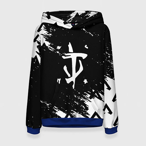 Женская толстовка Doom палач лого / 3D-Синий – фото 1