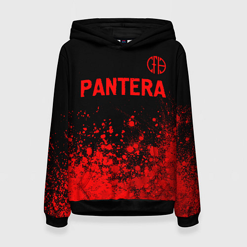 Женская толстовка Pantera - red gradient посередине / 3D-Черный – фото 1