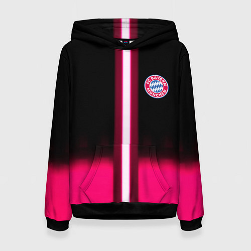 Женская толстовка Бавария Мюнхен текстура / 3D-Черный – фото 1