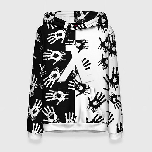 Женская толстовка Half life руки / 3D-Белый – фото 1