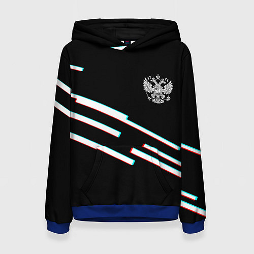 Женская толстовка Полосы герб спорт / 3D-Синий – фото 1