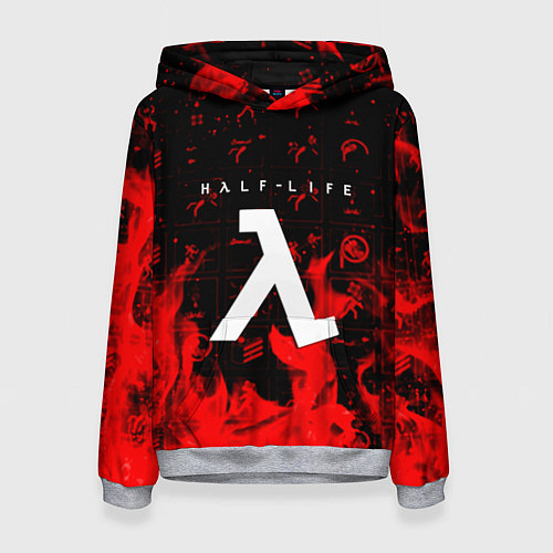 Женская толстовка Half life fire / 3D-Меланж – фото 1