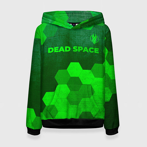 Женская толстовка Dead Space - green gradient посередине / 3D-Черный – фото 1