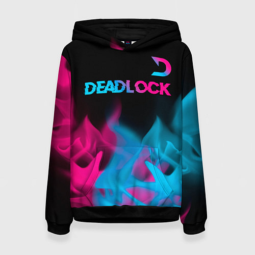 Женская толстовка Deadlock - neon gradient посередине / 3D-Черный – фото 1