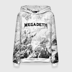 Толстовка-худи женская Megadeth white graphite, цвет: 3D-белый