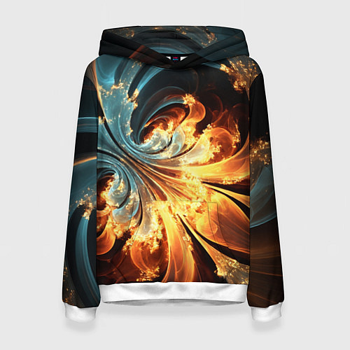 Женская толстовка Абстрактный фрактал / 3D-Белый – фото 1