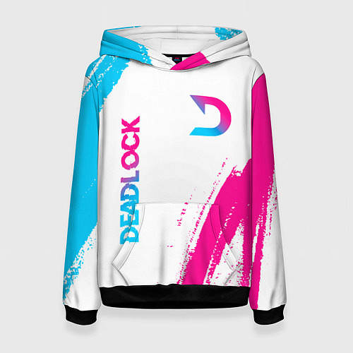 Женская толстовка Deadlock neon gradient style вертикально / 3D-Черный – фото 1