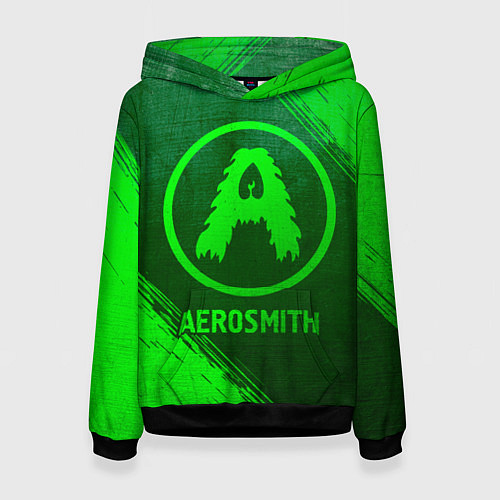 Женская толстовка Aerosmith - green gradient / 3D-Черный – фото 1