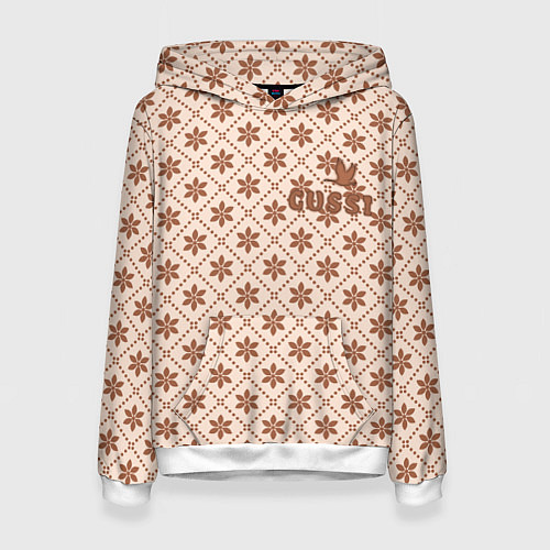 Женская толстовка Гусси - надпись узор / 3D-Белый – фото 1