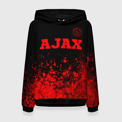 Женская толстовка Ajax - red gradient посередине / 3D-Черный – фото 1