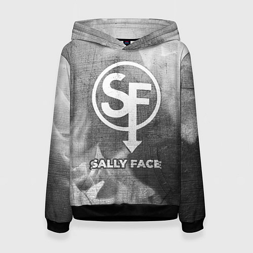 Женская толстовка Sally Face - grey gradient / 3D-Черный – фото 1