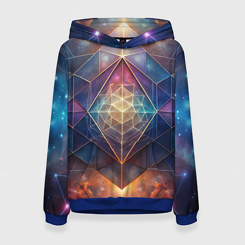 Женская толстовка Космическая геометрическая абстракция / 3D-Синий – фото 1